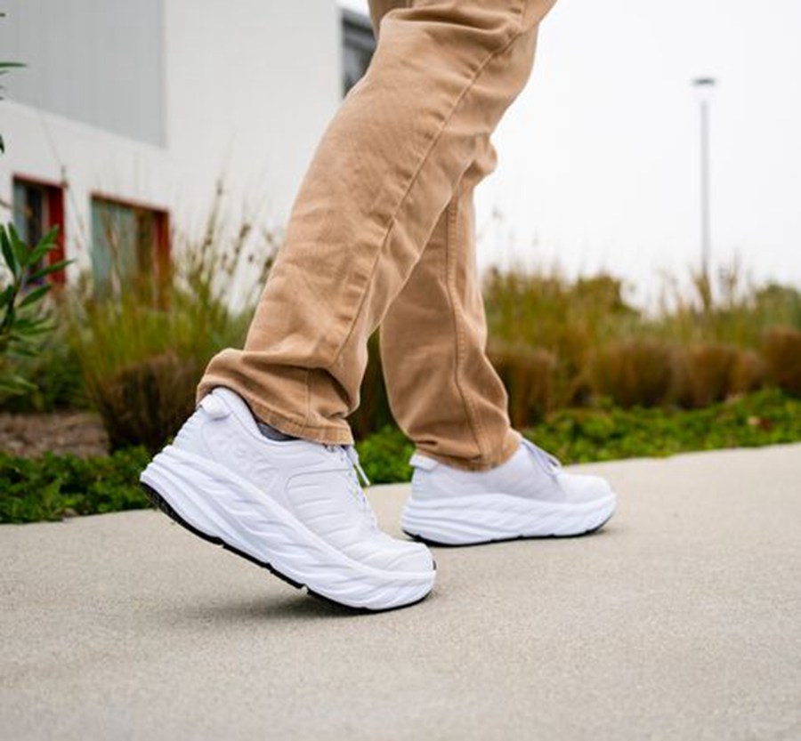 Hoka One One Mens Running Shoes - Bondi Sr - White - HCXL68201